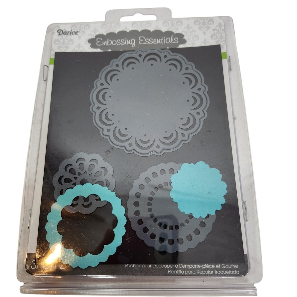 Darice Embossing Essentials Doilies Metal Cutting Dies 3pc Set Scrapbook Cards